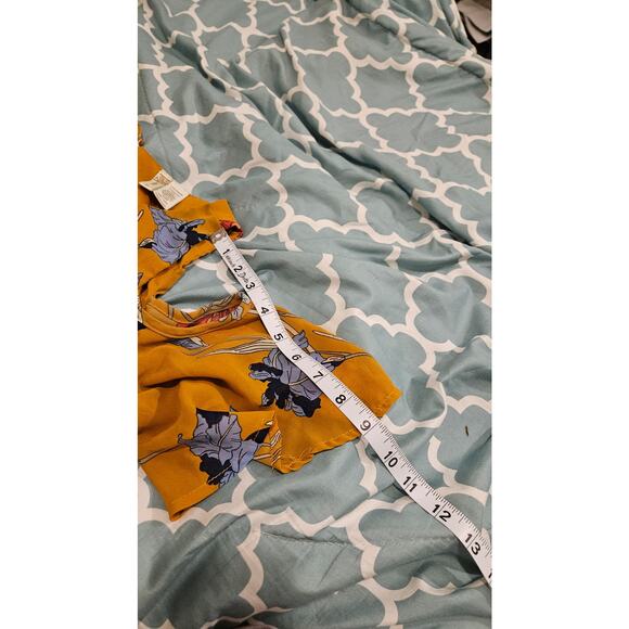 Japna Size Small Orange Floral Short Sleeve Cold Shoulder Romper - Picture 7 of 11